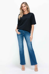 HIGH RISE STRAIGHT LEG JEAN