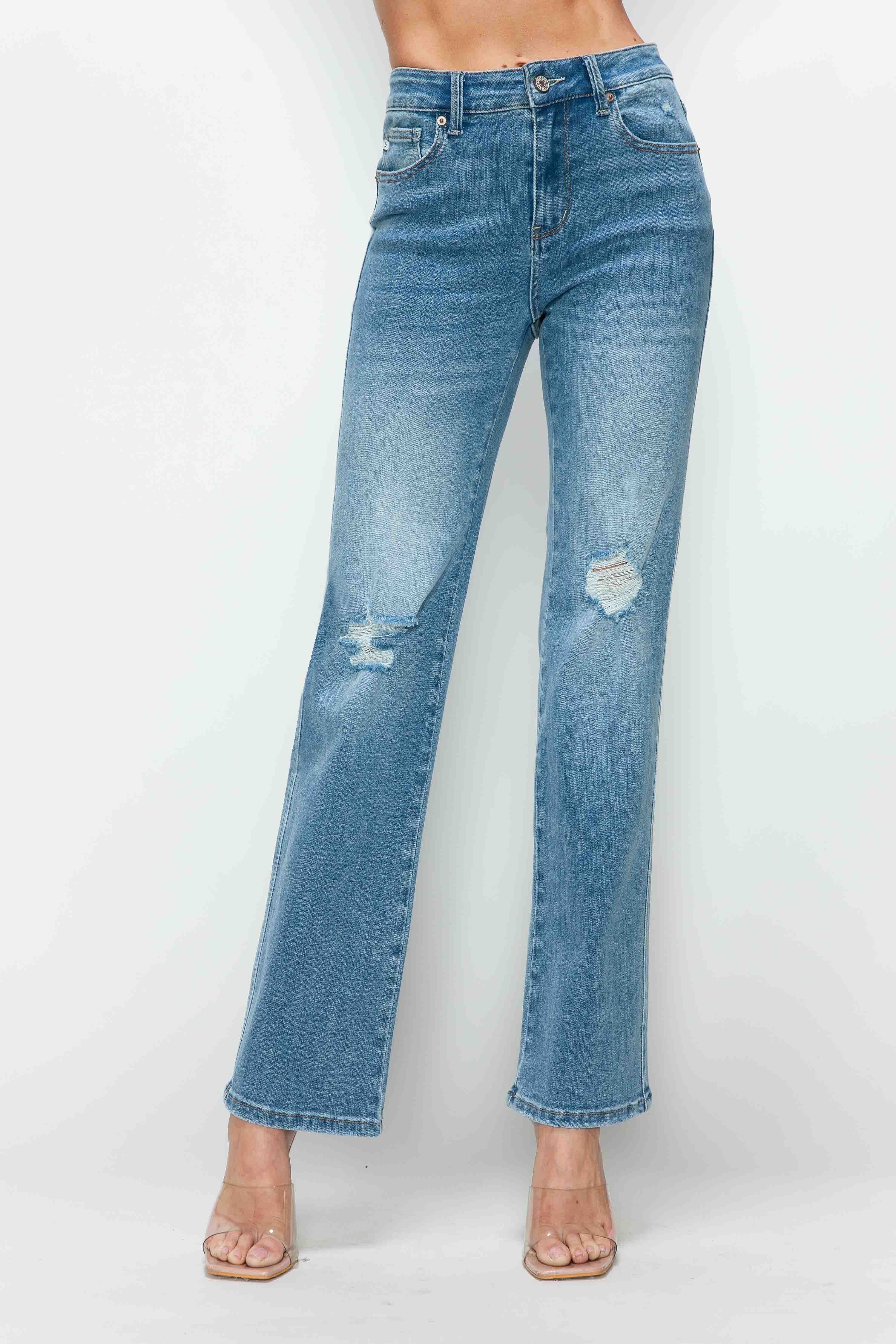 HIGH RISE STRAIGHT LEG JEAN