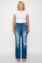 PLUS SIZE HIGH RISE BOOT CUT LEG