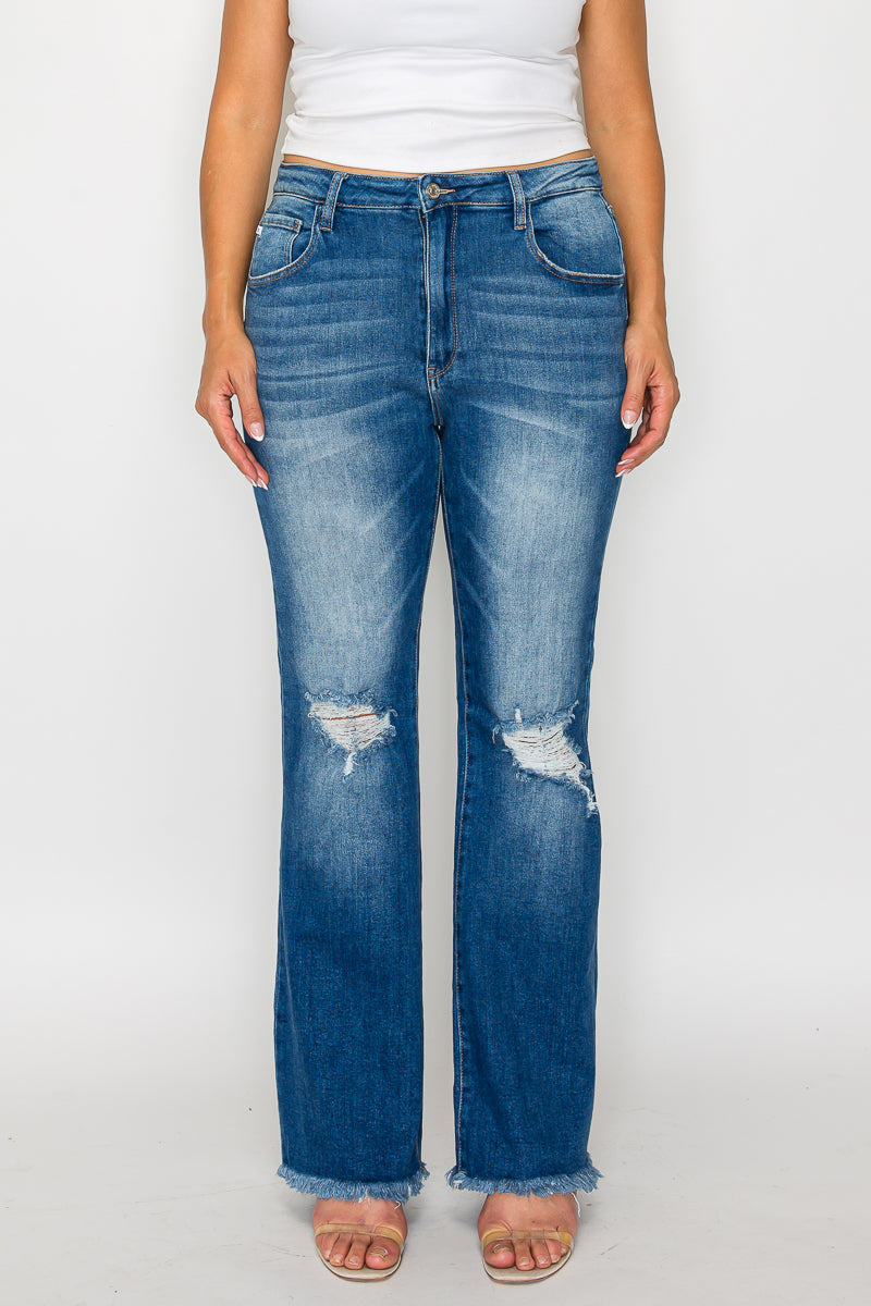 plus size high rise boot cut leg