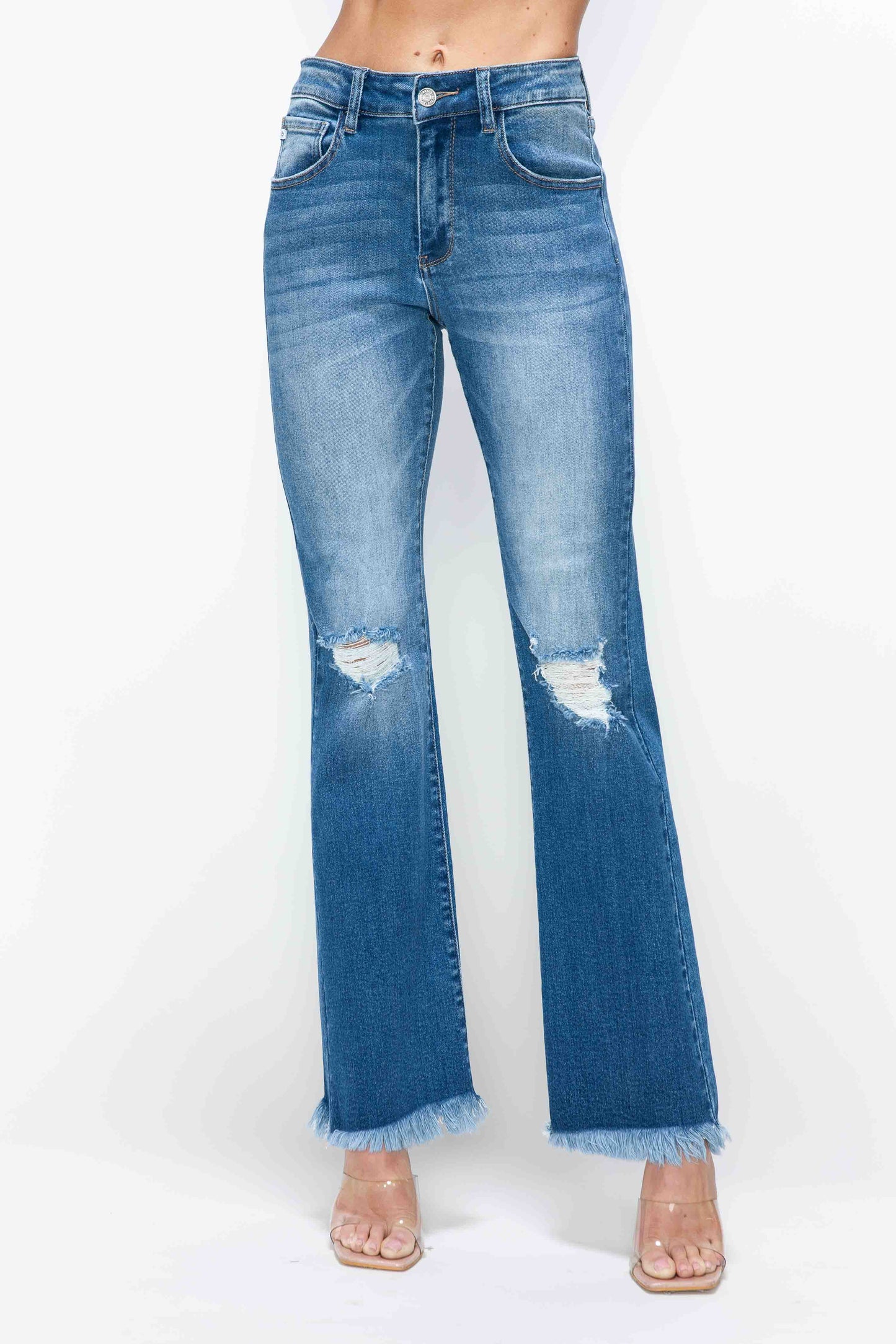high rise boot cut leg bytos