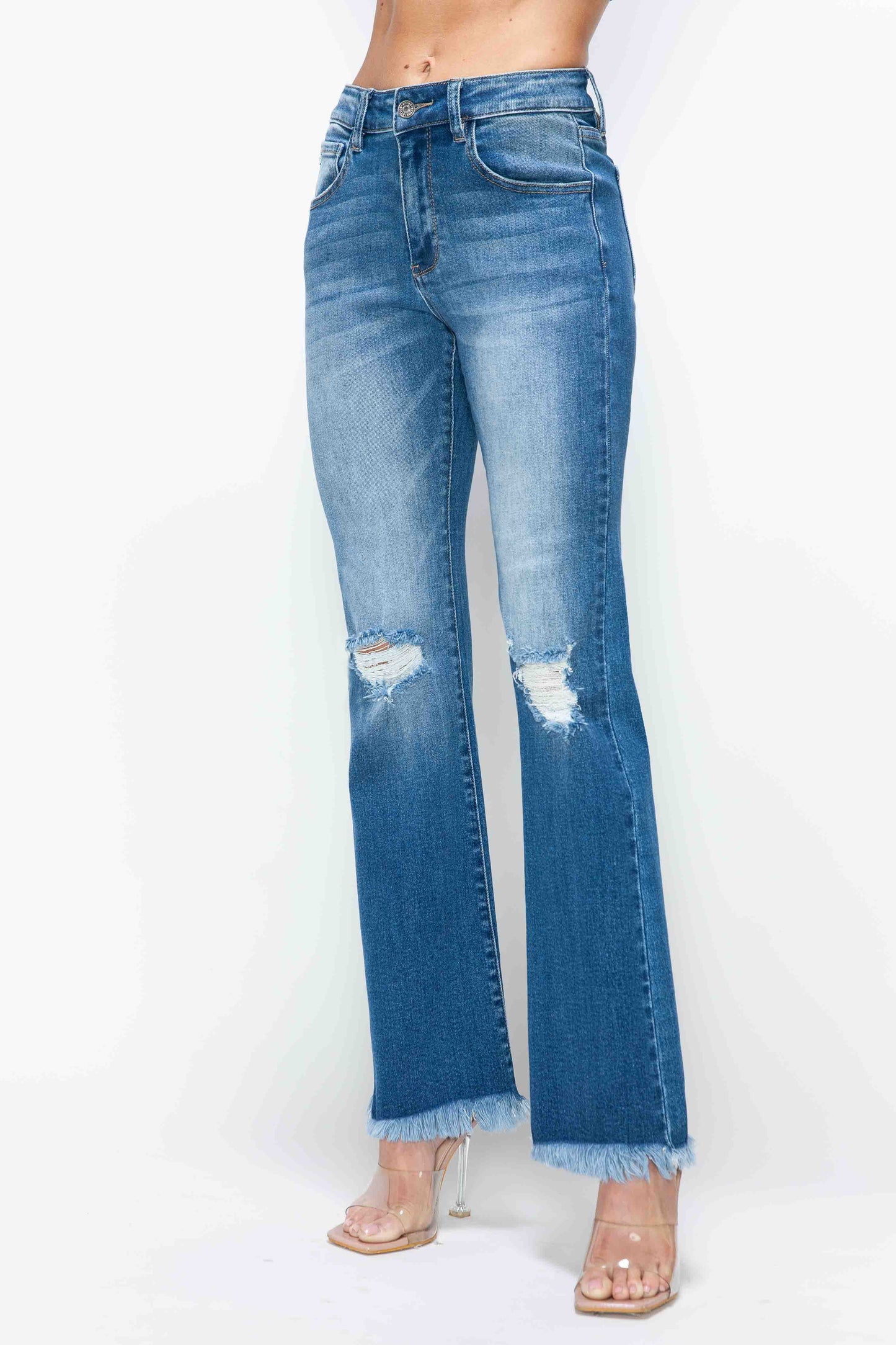 high rise boot cut leg bytos