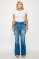 PLUS SIZE HIGH RISE BOOT CUT LEG