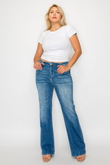 PLUS SIZE HIGH RISE BOOT CUT LEG