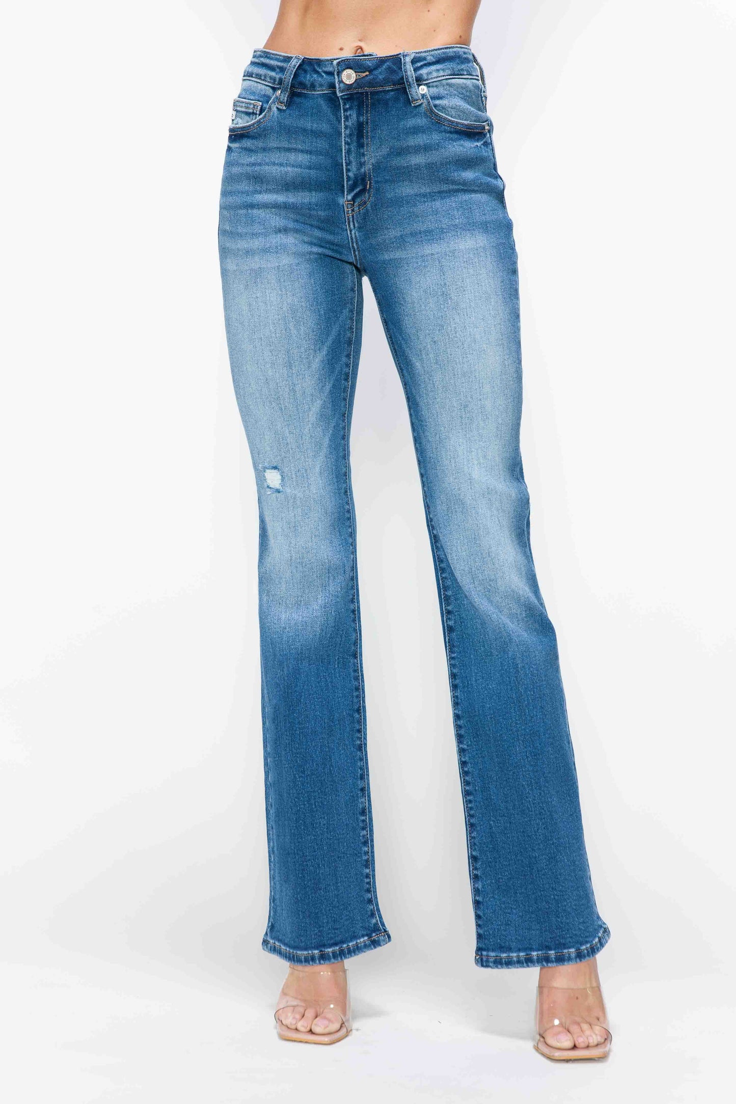 high rise boot cut leg bytos