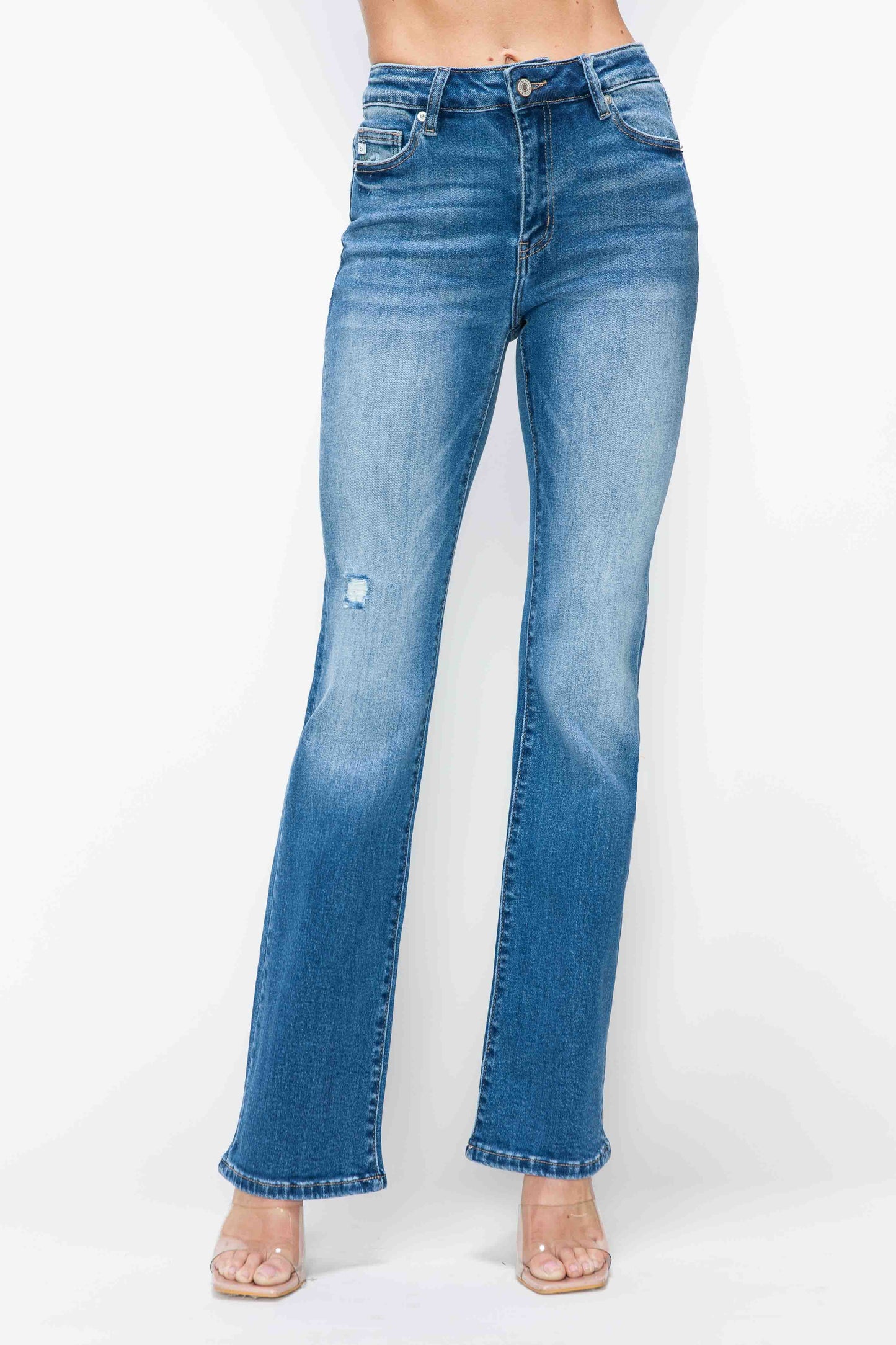 high rise boot cut leg bytos
