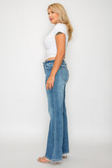 PLUS SIZE MID RISE FLARE LEG