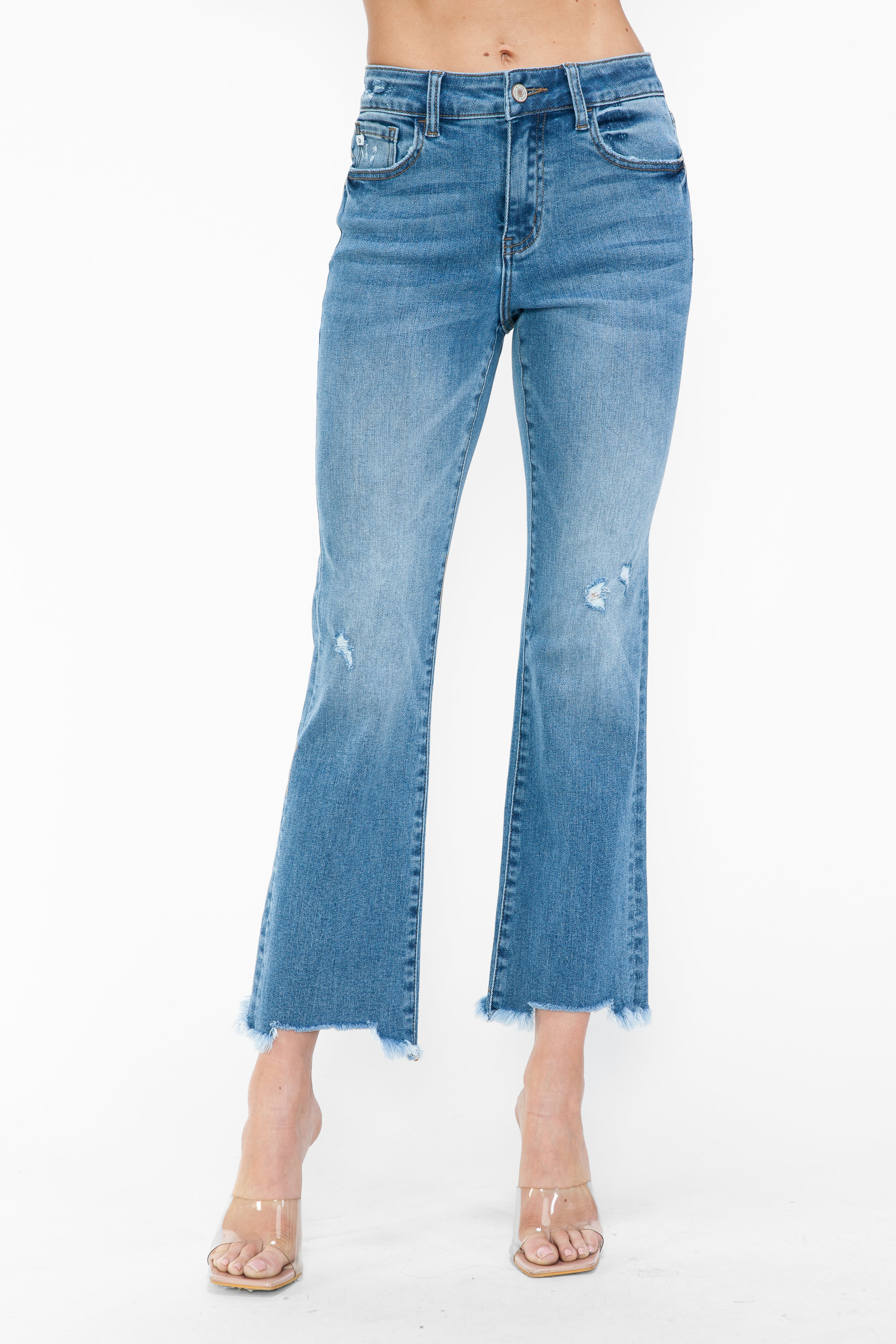 MID RISE CROP STRAIGHT LEG