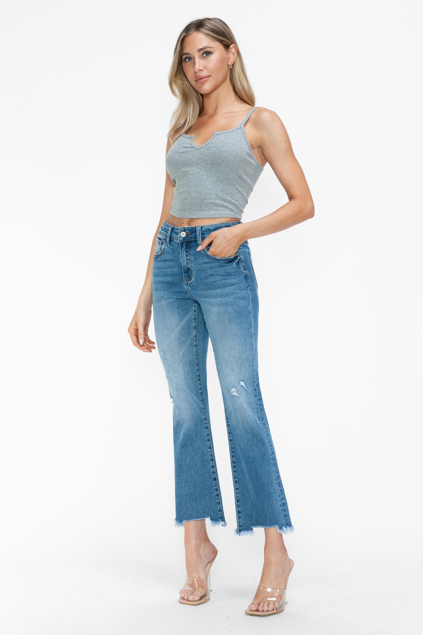 mid rise crop straight leg bytos