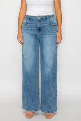 PLUS SIZE HIGH RISE WIDE LEG JEAN