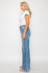 PLUS SIZE HIGH RISE WIDE LEG JEAN