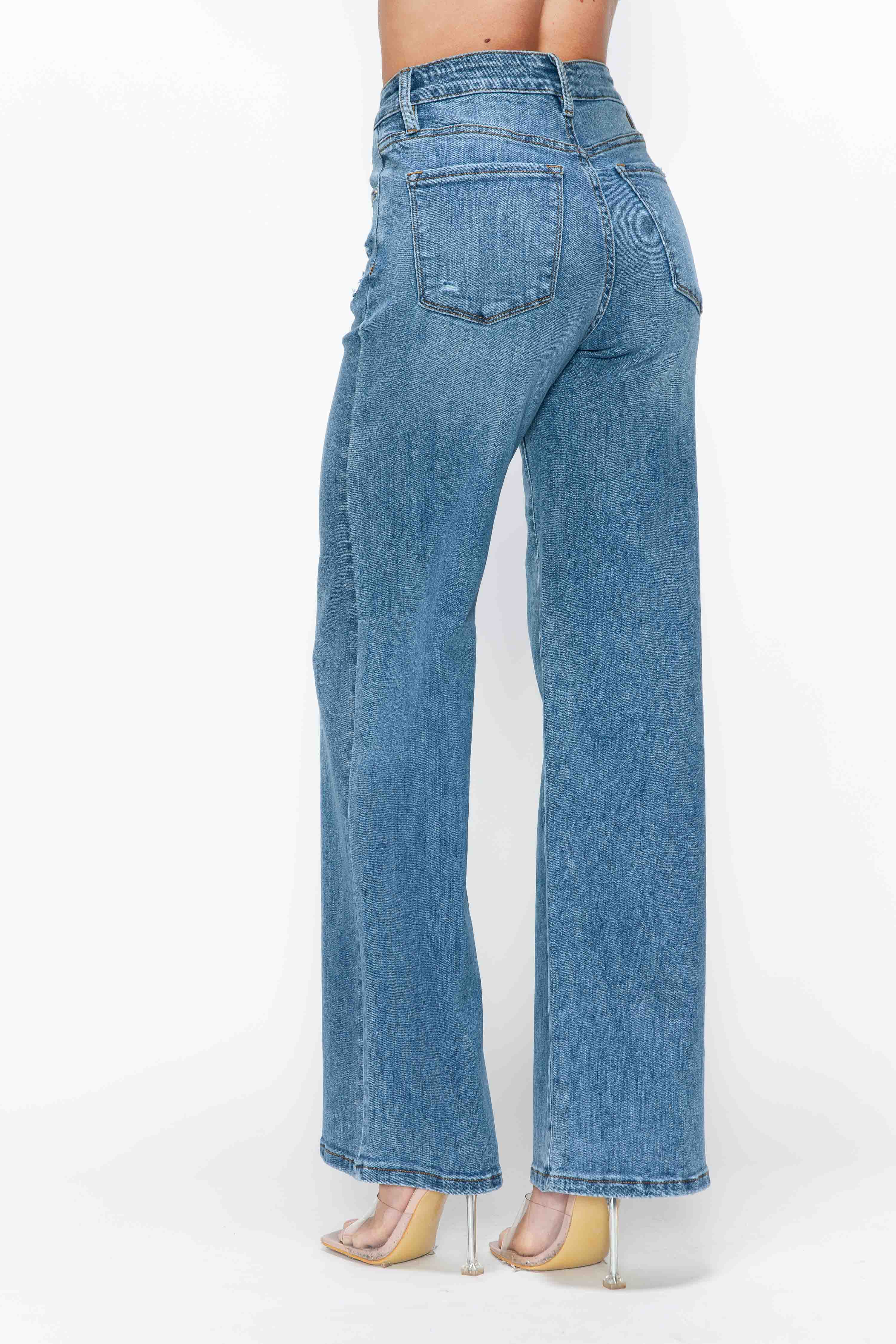 HIGH RISE WIDE LEG JEAN