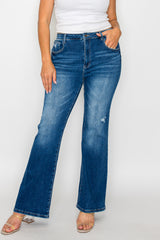 PLUS SIZE HIGH RISE BOOT CUT LEG