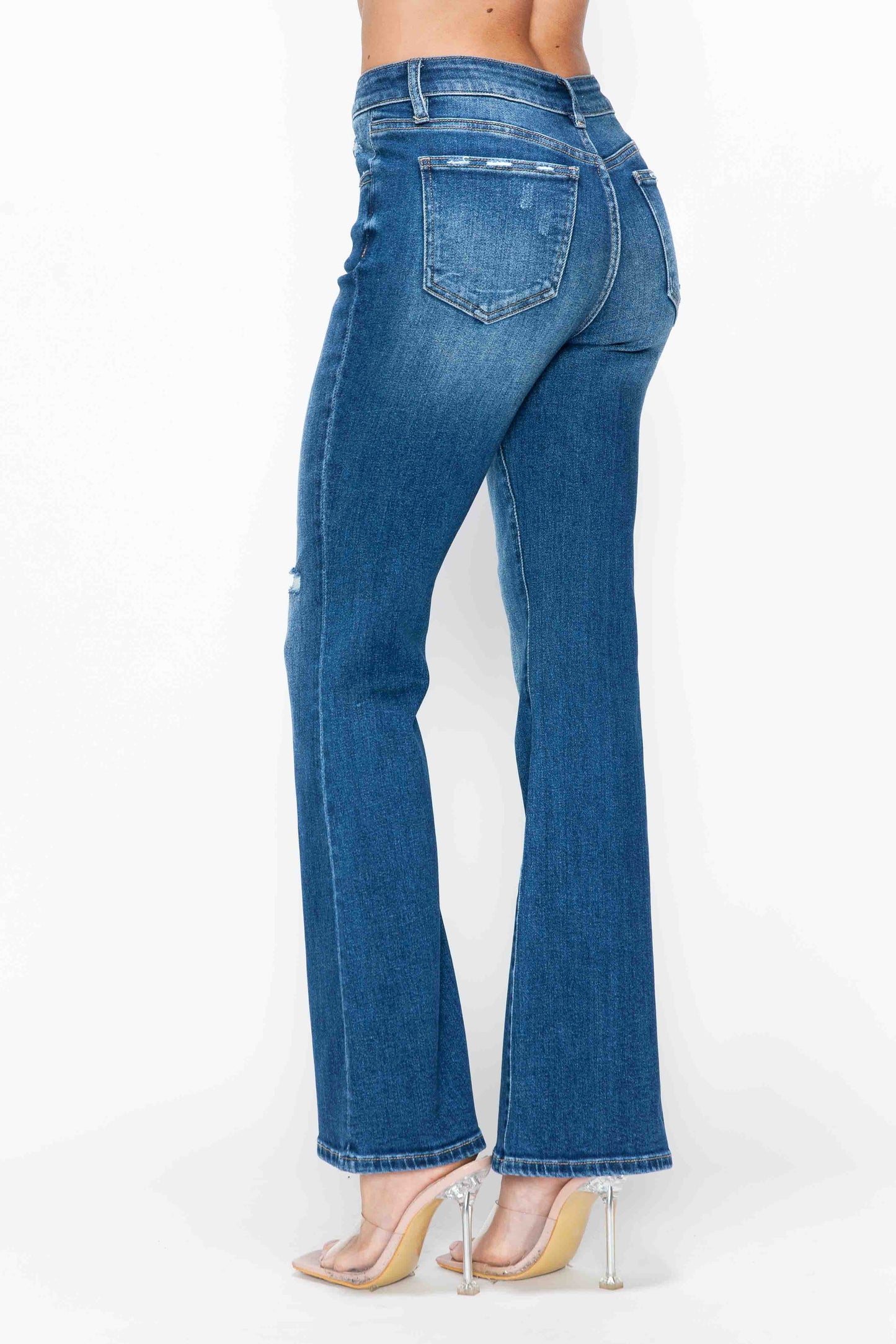 high rise boot cut leg bytos