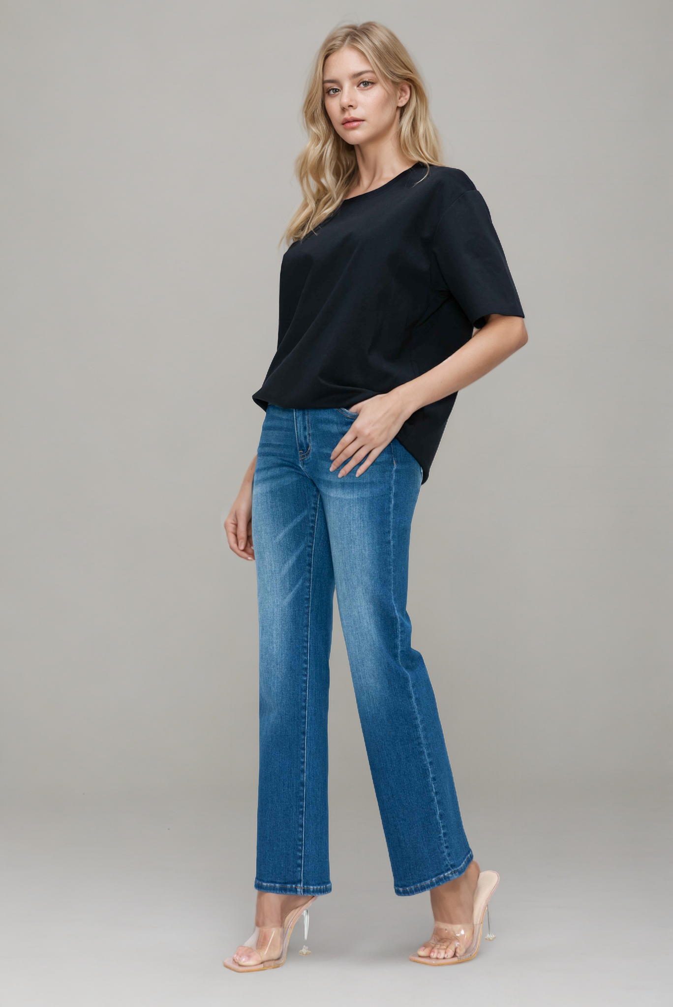 high rise straight leg jean bytos