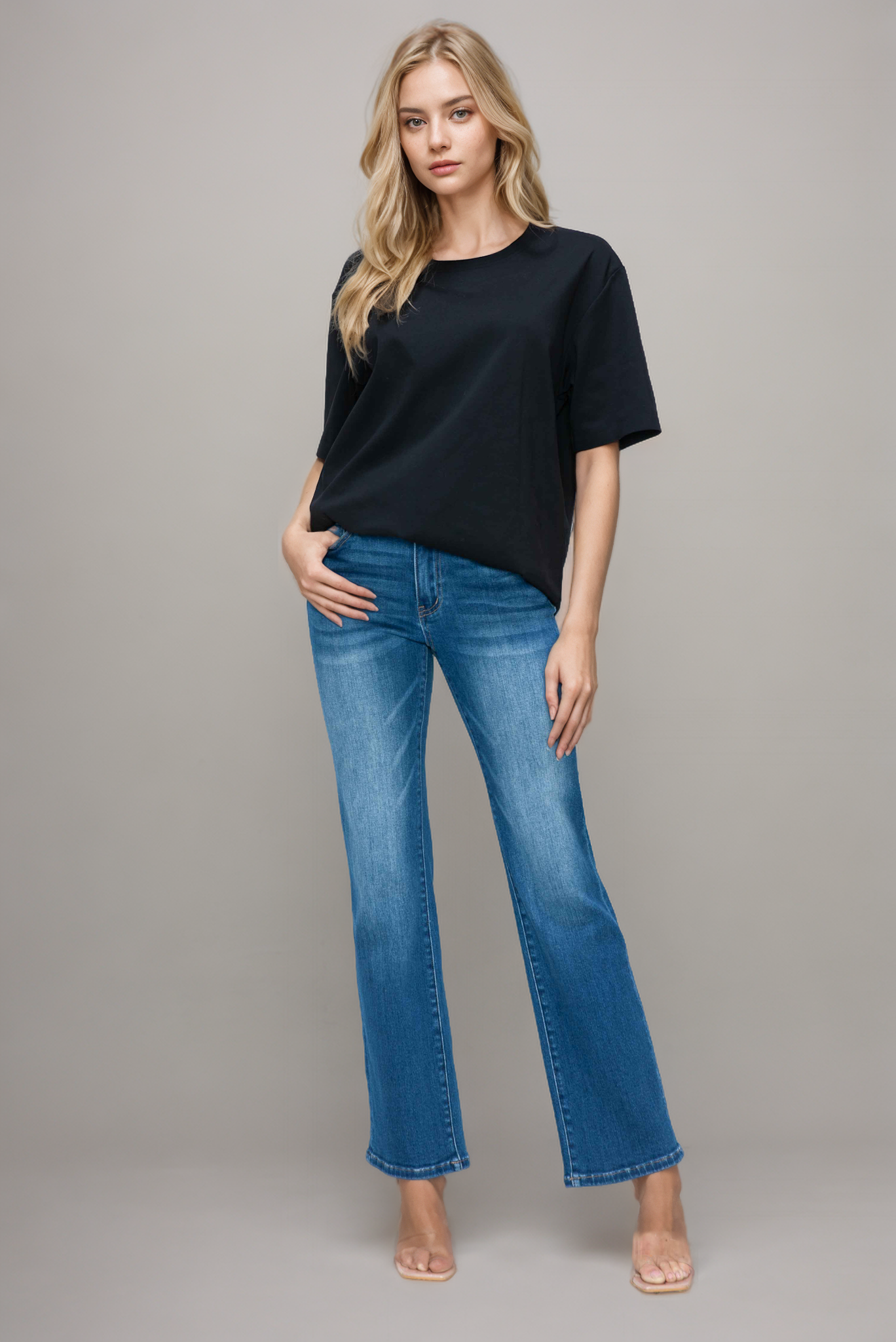 HIGH RISE STRAIGHT LEG JEAN bytos